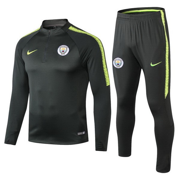 Survetement Football Enfant Manchester City 2018-19 Vert Marron